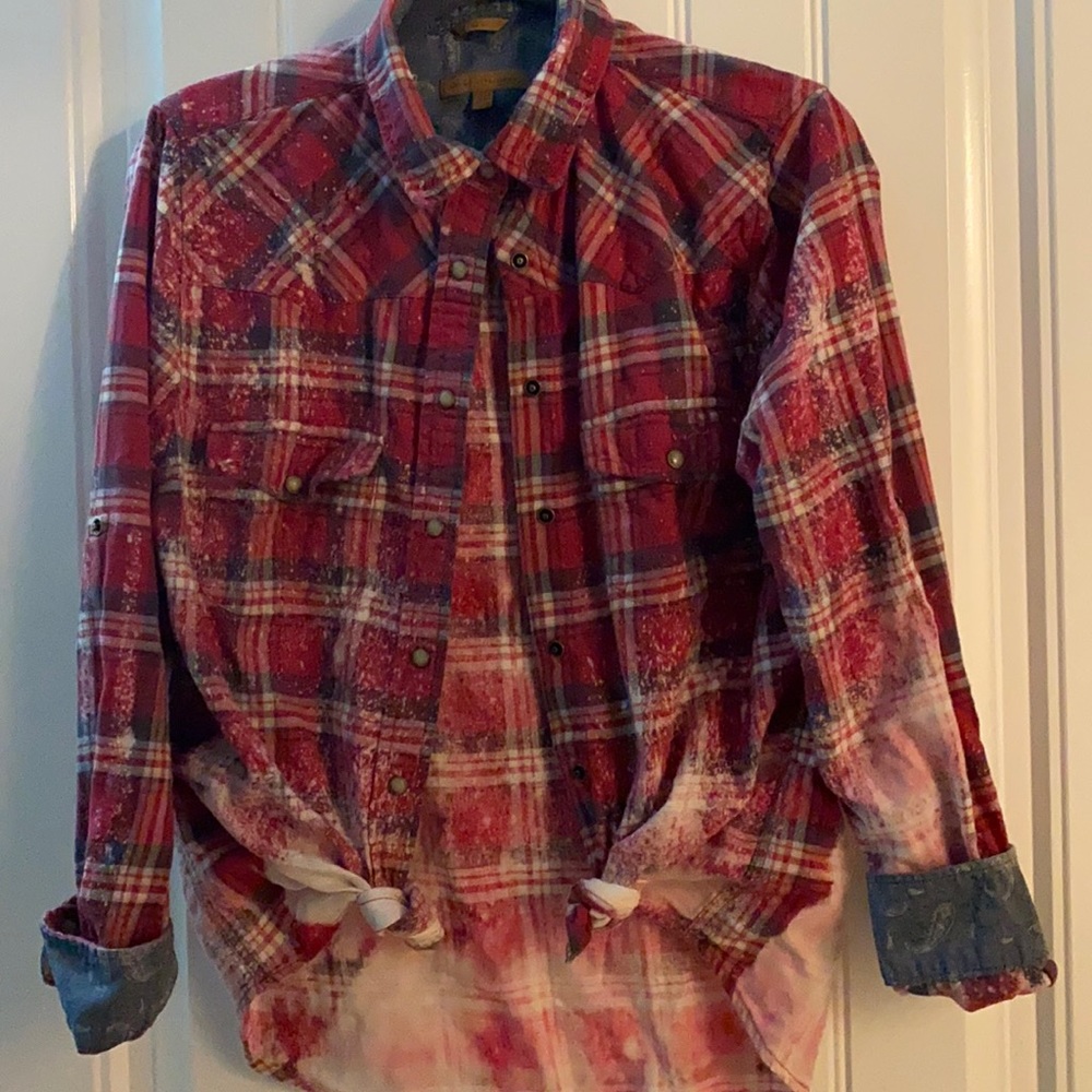 Distressed Flannel Shirt